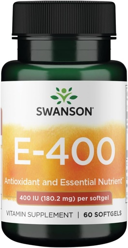 [BRSWI2QHAUEGAHTI] Swanson E 400 Iu 400 Iu vitamīns (268 Milligrami) 60 Sgelas