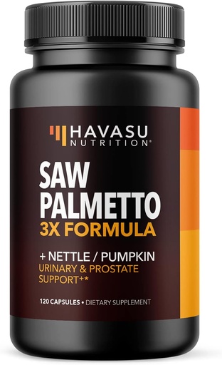 [BRSW2HD5O4IWCHTX] Supplément Saw Palmetto avec stinging Nettle and Pumpkin Seed Extract - Formule avancée 3X - DHT Blocker Urinary Health and Prostate Support for Mens Health - Vegan, Capsules non OGM - 2 mois d'approvisionnement
