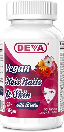 [BRSWIY37AIIR2YIZ] Deva - Vegan Hair, Nails & Skin 90 Tabs