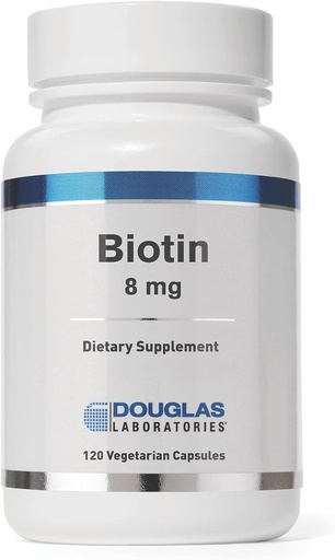 [BRSWKHAKB4IAIDI5] Douglas Laboratories Biotin 8 mg | Vitamin B7 to Support Enzyme Production and Nerve Function | 120 Capsules
