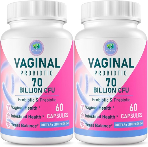 [BRSRAGIDBEOWYG3Z] Vaginal Probiotics, 70 Billion CFU 13 Strains Probiotics for Women, with Prebiotic & D-Mannose, Womens Probiotic for Vaginal Health, Urinary, pH Balance, Immune & Digestive, 120 Capsules