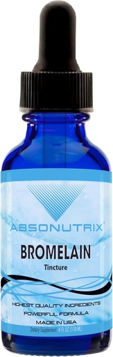 [BRSRM2Y6PIFRGCDH] Absonutrix Bromelain 590 mg, easy-to-Consume Liquid drops, 4 Oz Bottle, Pineapple Extract for Tissue Support, Quick Absorption, Gluten-Free, Third-Party Tested, GMP-Certified, Non-GMO, Made in USA
