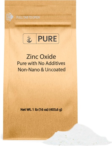[BRSWGYINB57GGALA] Pure Original Ingredienser Zink Oxide, Miljøvenlig Emballage, Non- Nano (1 Pund)