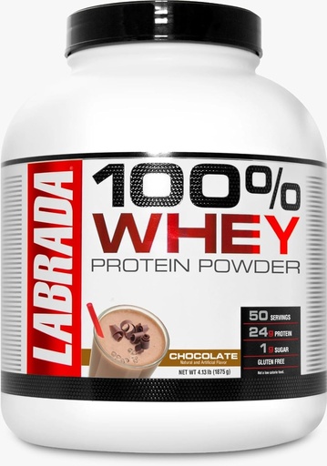 [BRSWIAD7OMGACDLI] Labrada Nutrition 100% Whey Protein Chocolate 4.13 Pound