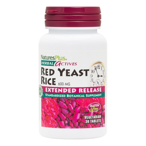 [BRSWIYTYO4GWKCYZ] NaturesPlus Herbal Actives Red Yeast Rice, Extended Release - 30 Tablets - Non-GMO, Vegetarian, Gluten Free - 30 Servings
