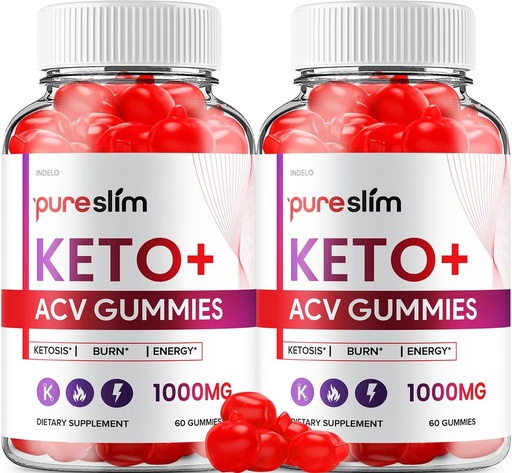 [BRSROAITOQPAEE3Z] (2 paket) Pure Slim Keto ACV Gummies - Napredna Formula PureSlim Keto Plus ACV Gummies Apple Cider Vinegar Pure Slim ACV Gummies Dietni dodatek Ocene moških Ženske (120 Gummies)