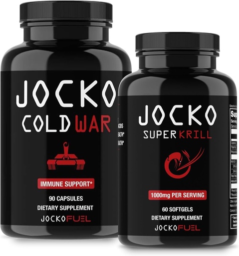 [BRSROHANAAPRAE37] Jocko Fuel Cold War and Omega 3 Krill Oil Supplement Bundle
