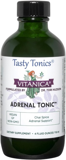 [BRSWIFQBOF5GM3LI] Vitanica - Adrenal Tonic, Adrenal Support, Vegetarian, 4 Ounce (Packaging May Vary)