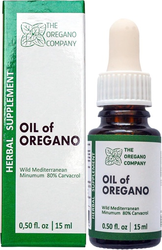 [BRSRAZYNOICR4CLJ] THE OREGANO COMPANY- Oil of Oregano 0.50 fl. oz 15 ml Liquid, Drops, Vegan,Vegetarian, Aceite De Oregano, Edible Food Grade Supplements,High Natural Carvacrol Potency,Wild Oregano Oil Extract Tincture