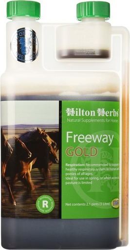 [BRSWIYQ5DF7GKYAZ] Hilton Herbs Freeway Gold Liquid Respiration Supplement for Horses, 2.1pt Bottle
