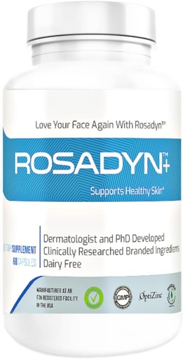 [BRSWIZQFB4ORW33M] Rosacea Skin Care Supplement for Redness of Face, Eye and Nose | Targets the Root Cause of Symptoms