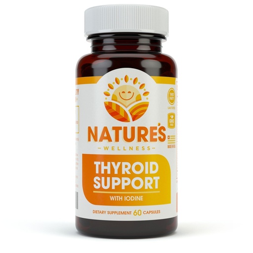 [BRSWKFYQDMBQIGDC] Thyroid Support Complex With Iodine For Energy Levels, Weight Loss, Metabolism, Fatigue & Brain Function - Natural Health Supplement Formula: L-Tyrosine, Selenium, Kelp, Bladderwrack, Ashwagandha, etc