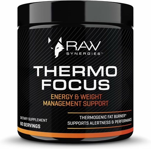 [BRSRAZQOCV4BQE3O] Thermo Focus - Clean Energy Supplement for Muscle, Mind & Metabolic Health Support - Powered by Nootropics - Long-Lasting Thermogenic - 60 Capsules