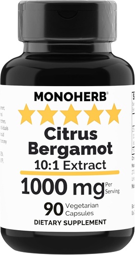 [BRSROGQQDENGMA3L] MONOHERB Citrus Bergamot Extract 1000 mg - 90 Κάψουλες χορτοφάγων