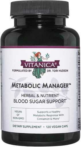 [BRSRAED3CUFBGD3O] Vitanica Metabolic Manager - Herbal Supplement to Support Healthy Metabolic Response - Dietary Supplement with Vitamin D - Vegan Antioxidant Supplement - 120 Capsules