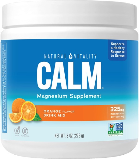 [BRSW2YL5AQBR6FI3] NATURAL VITALITY Orange Calm Magnesium Drink Mix, 8 OZ