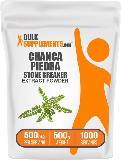 [BRSWGGT2OB7GMFY3] BulkSupplements.com Chanca Piedra Extract Powder - Chanca Piedra Stone Breaker, Kidney Support Supplement - Vegan & Gluten Free, 500mg pro Servierung, 500g (1.1 lbs) (Pack von 1)