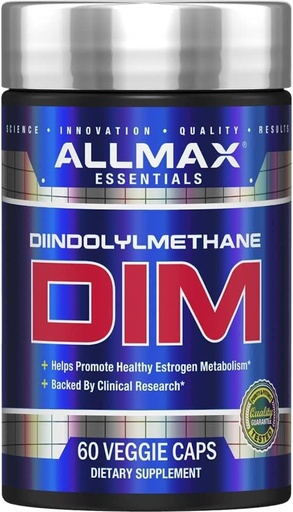 [BRSRO2Y3DEBGCCY6] ALLMAX Essentials, DIM, 60 Veggie Caps (100 mg kapszulánként)