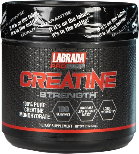 [BRSRAZYDB4OR6D32] Labrada Pro Series Creatine Strength, 100 Servings, 500 Grams