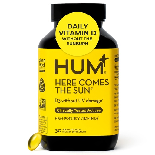 [BRSWYFIFOEOWCETO] HUM Here Comes The Sun Immune Support Supplement with Vitamin D Supplements for Women and Men for a Healthy Immune System, D3 Vitamin Supports Bone Health, 30 Capsules