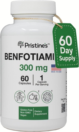 [BRSRAEA3AQMREFD6] Suplemen Dukungan Biotersedia Tinggi Benfotiamine - 60 Hari - Suplemen Soluble Vitamin B1 - Vegan - Non-GMO