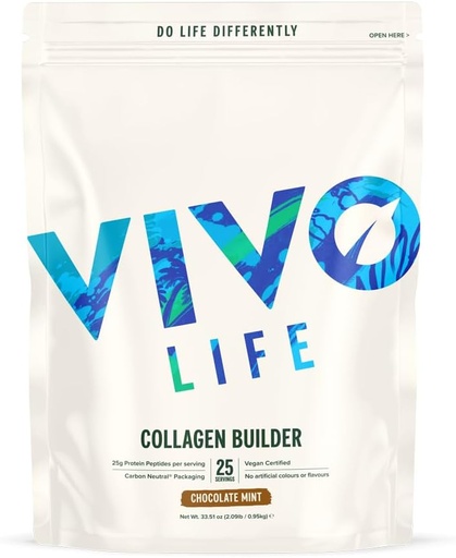 [BRSRM235AUHRU3D7] Vivo life - Plant Protein Collagen Builder with Vitamin C, Amino Acids and Hyaluronic Acid, Support Healthy Hair, Skin & Nails, Vegan (Vanilla & Cinnamon)