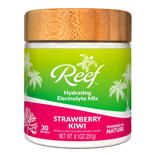[BRSRAFD7BYPBYCLF] Hydrating Electrolyte Drink Mix | 5 Key Electrolytes + Vitamins | Coconut Water Powder, Pink Himalayan Salt & Real Fruit | Strawberry Kiwi | No Added Sugar | 30 Servings