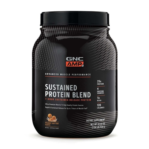 [BRSWG2Q7PJ6AKAL5] GNC AMP Sustained Protein Blend - Cinnamon Toast (28 Servings)