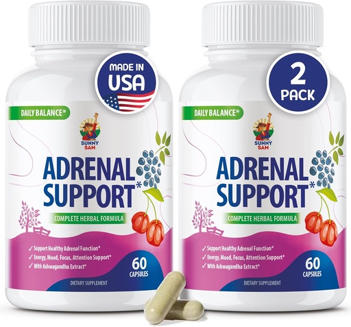 [BRSROAYZAAARQH3O] SUNNY SAM Adrenal Cortex Support Supplements for Cortisol Management - Supports Cortisol, Energy Levels, and Tension Regulation