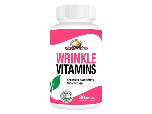 [BRSWKHD7OAOACDLB] Rise-N-Shine Wrinkle Vitamins Skin Supplement Face Mask with Collagen, Resveratrol, Aloe Vera, Grape Seed and More 30 Count