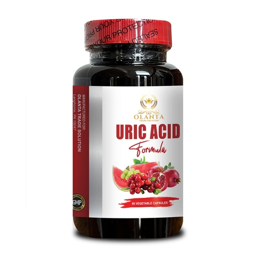 [BRSRAAT6CAPREDT7] URIC Acid - Uric Acid & Joint Support Capsules, Herbal uric Acid Supplement, Uric Acid Support, Natural Remedy, Gluten Free - 1 Bottle 60 Capsules