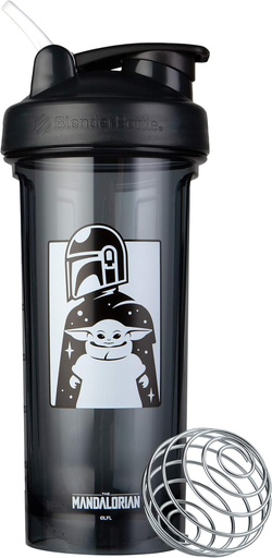 [BRSWYEA5AUNBUCTF] BlenderBottle Star Wars Shaker Bottle Pro Series Perfekt för Protein Shakes och Pre Workout, 28-Ounce, Mandalorian & Child