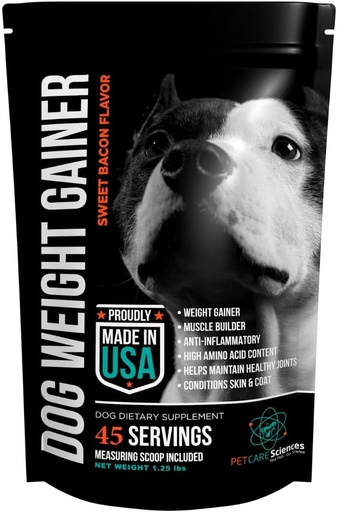 [BRSW2CAFCJ6GODQZ] Approx 45 Servings of Dog Weight Gainer - Weight Gain Supplements for Dogs - Canine and Dog Muscle Builder - Made in The USA