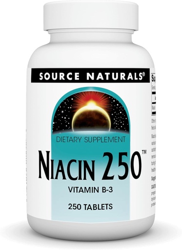 [BRSWIYTYCUPGMYLK] Fuente Natural Niacin 250n Vitamina B-3-250 Cuadros