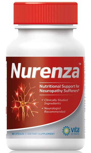 [BRSWKGQACJ5Q4FDC] Vita Sciences Nurenza Neuropathy Supplement for Nerve Health and Fast Repair. Natural R-ALA Form 40x Strength with Vitamins and Antioxidants to Renew and Revitalize Feet, Hands, Legs, and Toes. 60 Ct.