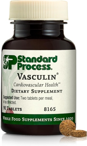 [BRSWG232AVYRADTH] Proces standard Vasculin - Suplimentul pentru suport cardiac cardiovascular și sănătos - Sprijină formarea colagen & Heart Health - Non-Dairy & non-Soy - 90 comprimate (45 Servings)
