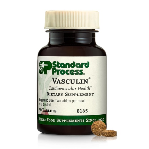 [BRSWG232AVYRADTH] Standard Process Vasculin - Supplement for Cardiovascular & Healthy Heart Support - Supports Collagen Formation & Heart Health - Non-Dairy & Non-Soy - 90 Tablets (45 Servings)
