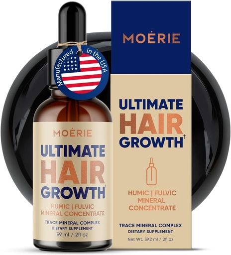 [BRSRAGL2DMJW2CLL] Moerie Fulvic Acid & Humic Acid Trace Mineral Drops - 77 Trace Minerals, 18 氨基酸, 5 维生素 - Fulvic Humic Mineral Blend - 液态矿物补充剂 - 2fl oz