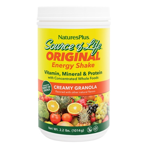 [BRSWIYTYOAJWIDTC] NaturesPlus Source of Life Energy Shake - 2.2 lb - Provides 13g Complete Protein, Vitamins & Minerals - Non-GMO, Gluten Free, Vegetarian - 26 Servings