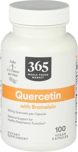 [BRSWGZQCB54B6EYV] Whole Foods Market, Quercetin with Bromelain, 100 Count