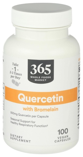 [BRSWGZQCB54B6EYV] Whole Foods Market, Quercetin with Bromelain, 100 Count