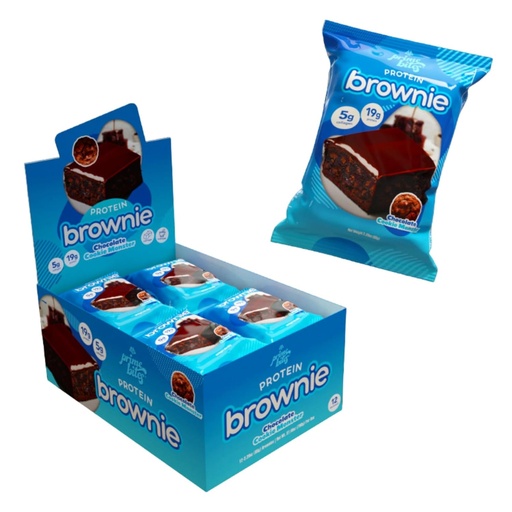 [BRSROHY3CQPRAHL6] Prime Bites Protein Brownie de Alpha Prime Suplementos ← High Protein, Collagen Fortified Low Sugar Treat ← Delicious Snack ← 12 Bares por caja (Chocolate Cookie Monster)