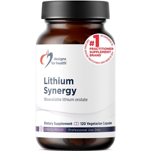 [BRSWIYLQBV4AEYDC] Designs for Health Lithium Synergy - 5mg Lithium Orotate with TMG + B12 Methylcobalamin - Bioavailable Mood + Methylation Support Supplement, Non-GMO + Vegetarian (120 Capsules)