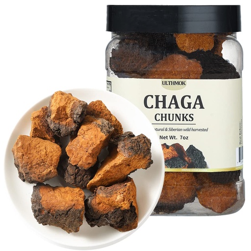 [BRSRMBIRBF4AG3I4] Premium Chaga Mushroom Chunks 7 Oz/199g,Selected Natural Chaga Mushroom Tea,100% Siberian Wild Harvested.