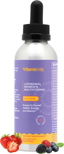 [BRSROHYKOYHAGYLO] Women's Multivitamin liposomal Liquid Drops with Iron | 30 Day Supply | 3 FL Oz | Non-GMO | Gluten Free | Supports Overall Health, Energy and Beauty