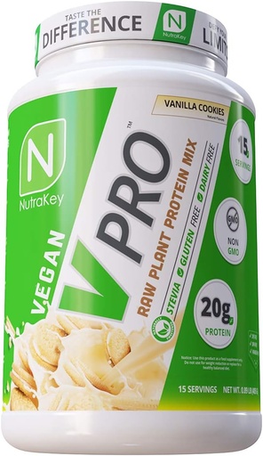 [BRSWIGAZC4DWEDIZ] NutraKey V-Pro, toortaime valgu pulber, orgaaniline, vegan, madal süsivesik, gluteenivaba koos 20 g valguga (Vanilla Cookie) 1,78-nael.