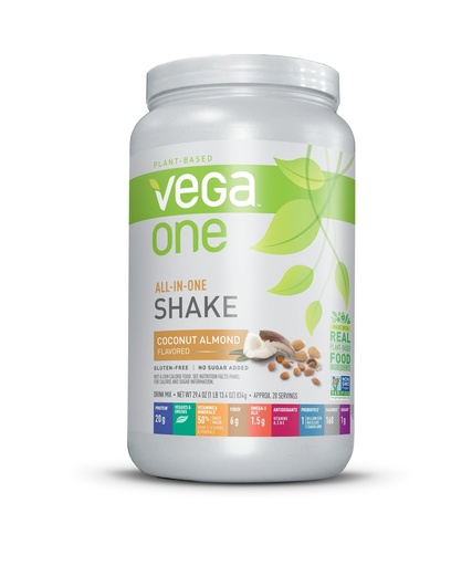 [BRSWKZI3BYHGEYD2] Vega One All-in-One Nutrition Shake Coconut Almond (20 Servings) - Plant Based Vegan Protein Powder, Non Dairy, Gluten Free, Non GMO, 29.4 Ounce (Pack of 1)