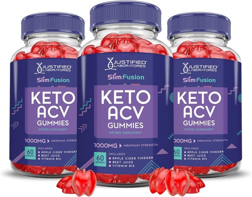 [BRSROHYZAQARGCD5] (3 Pack) Slim Fusion Keto ACV Gummies Advanced 1000MG Slimfusion Keto Gummies Formula Apple Cider Vinegar Formulated with Pomegranate Beet Juice Powder B12 Vegan Non GMO 180 Gummys