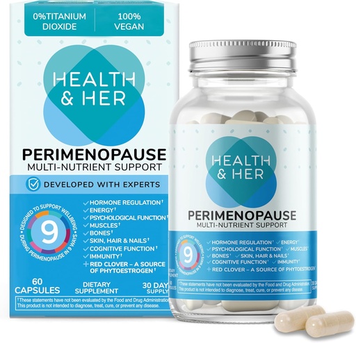 [BRSWYGT7BAHAIAI6] Health & Heri Supplement for Women – The UK's No.1 Peri United sufflement - Multi-nital-nutriest healing for Sups election of September, เวก้า, Gluten-free, GMO (60 ct - 1 เดือน)