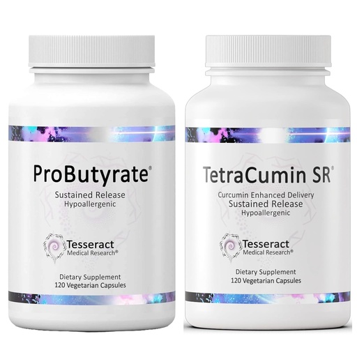 [BRSROAAHOZ6RQ2Y7] Tesseract Medical Research ProButyrate Gut Health Supplement, Butyric Acid Complex & TetraCumin SR Joint Support Supplement, Sustained Release